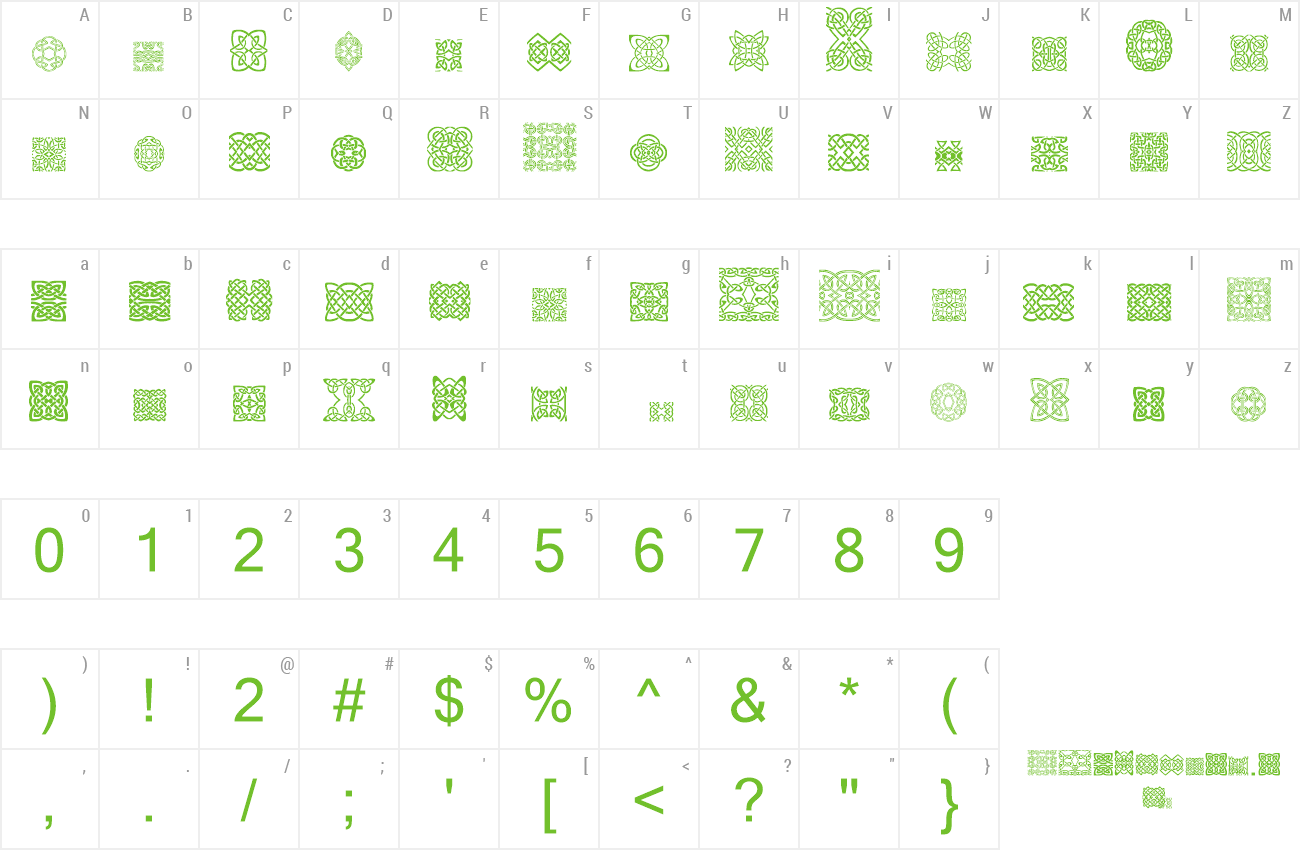 Font Sl Celtic Style preview